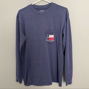 Mens Burlebo Blue Long-Sleeve T-Shirt Size Medium